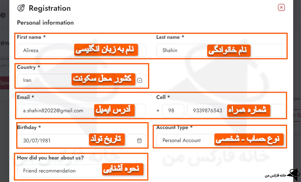 ثبت نام در بروکر تریدرز وی، افتتاح حساب تریدرز وی، ثبت نام تریدرز وی